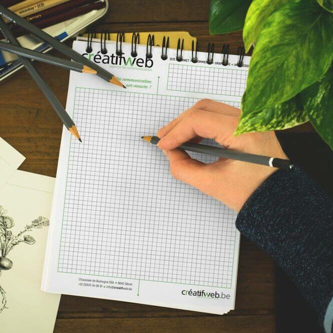 creation bloc de feuilles creatifweb