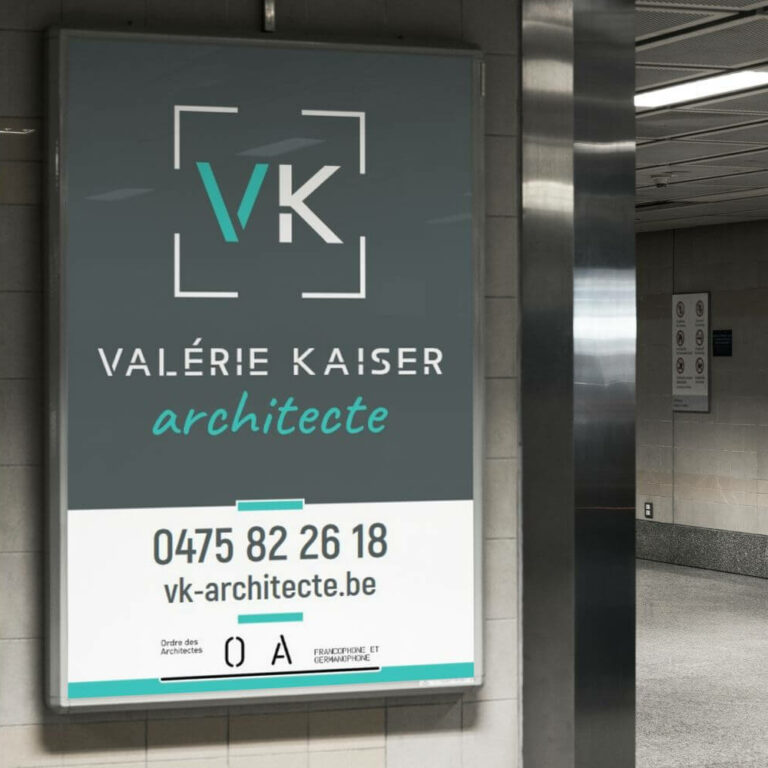 Création panneau de chantier architecte Kaiser Valérie bastogne