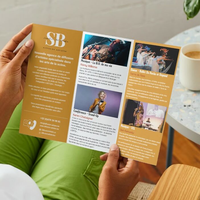 réalisation flyer diffusion artistes Bastogne