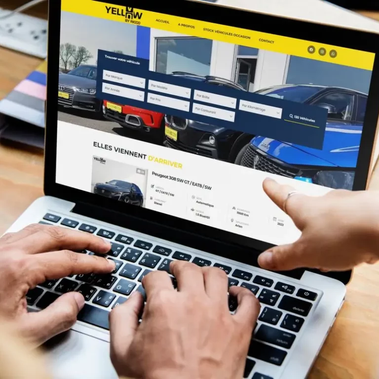 Creation site internet vente véhicules occasion YellowVO Agence Creatifweb